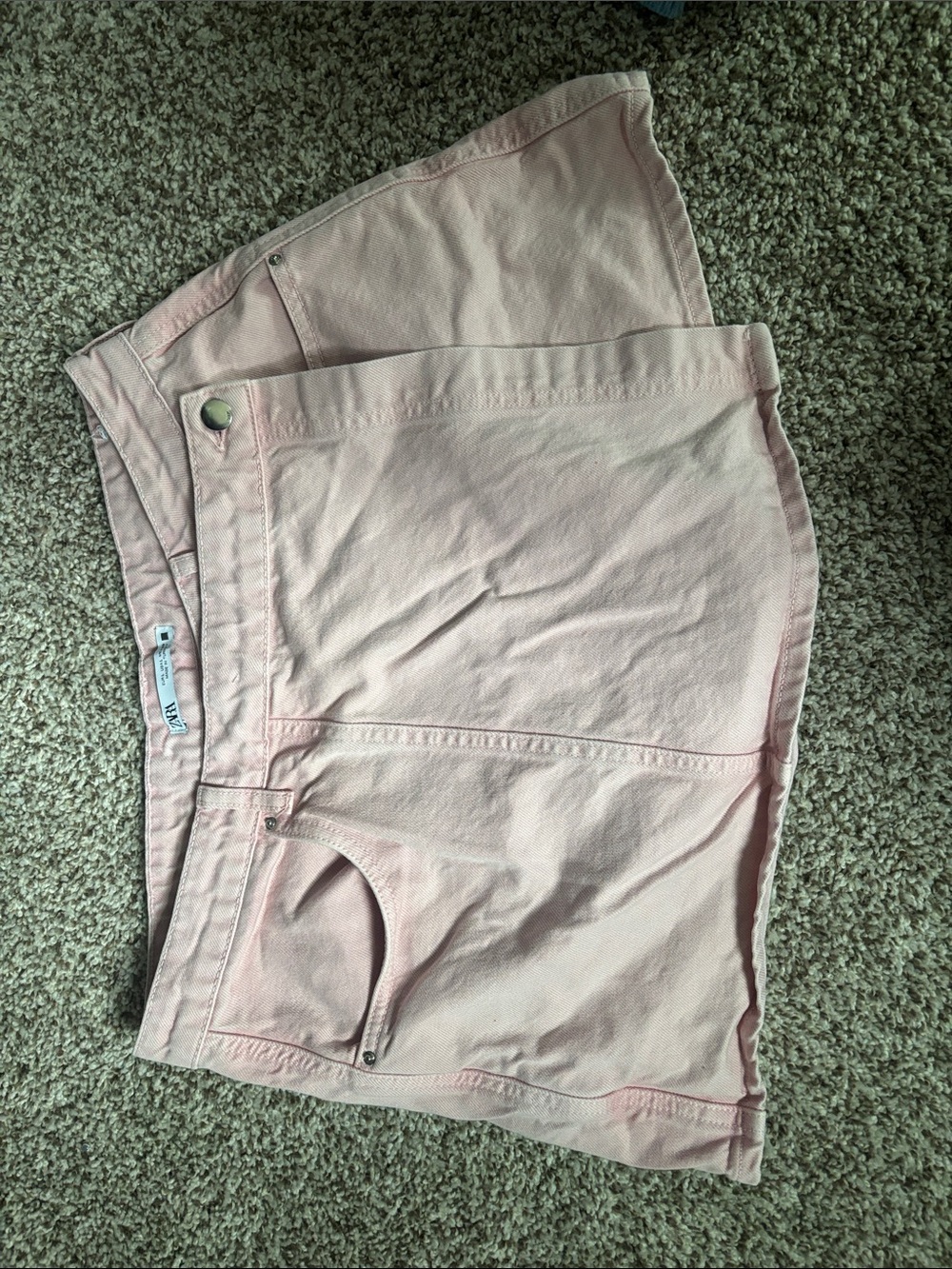 Zara Light Pink Denim Shorts